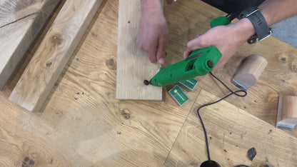 Wood Repair WR 180 Knot Filler Gun in use