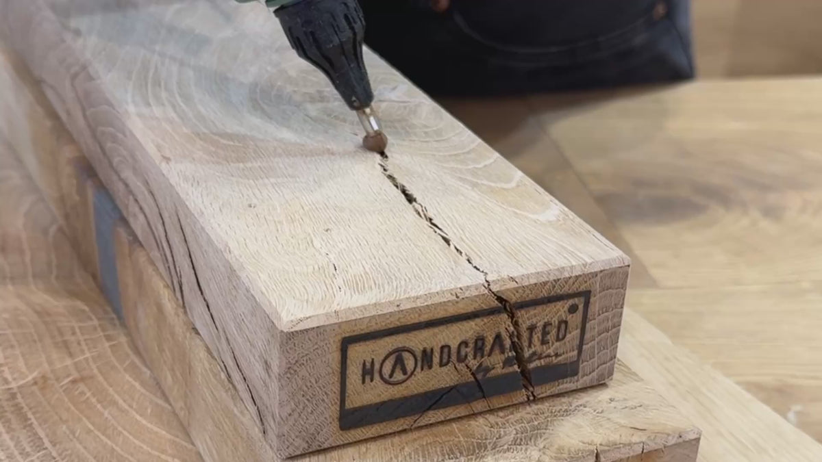 Wood Repair WR 360 Knot Filler Gun in use