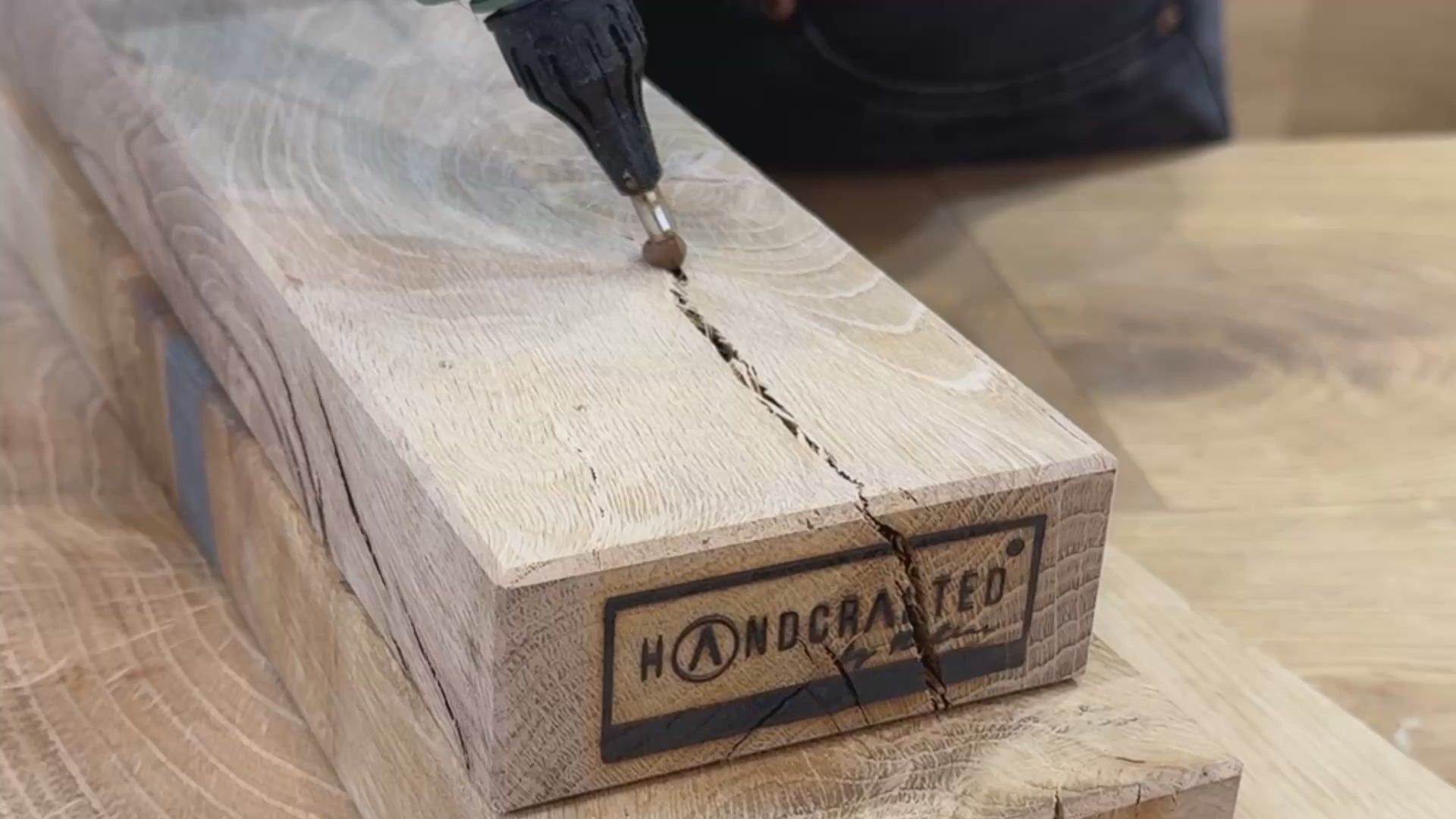 Wood Repair WR 360 Knot Filler Gun in use