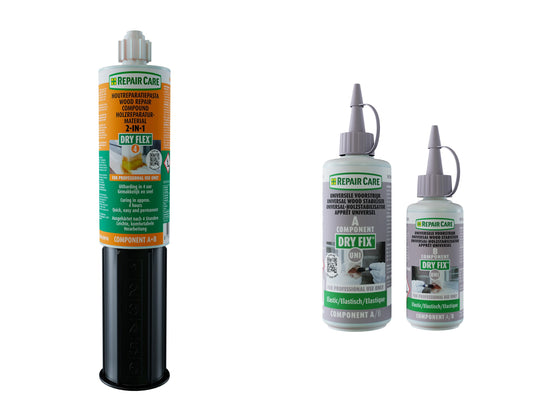 Repair Care Duo Kit: DRY FLEX 4 2-in-1 filler with DRY FIX UNI Small primer, Set A+B